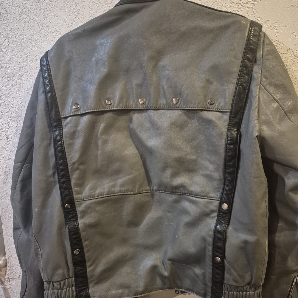 Hein Gericke Gray Leather Jacket - Picture 2 of 4